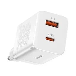 Сетевое зарядное устройство для Baseus Super Si Pro Quick Charger C+U 30W EU белый CCSUPP-E02