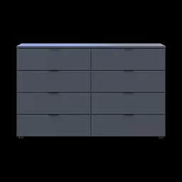 Комод Doros Рон 8 Графіт 8 Шухлядок 130х38х81 (41516173)