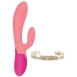 Вибратор-кролик Rianne S: Xena Coral / Rose 10 режимов работы медицинский силикон