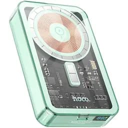 Аккумулятор внешний магнитный Hoco Q14A Ice Crystal 10000 mAh PD20W magnetic fast charging blue