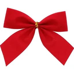 Бант декоративний Chomik текстиль оксамит червоний 12 шт. (GIF3744)
