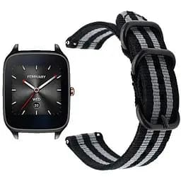Нейлоновый ремешок Primo Traveller для часов Asus ZenWatch 2 (WI501Q) Black Grey