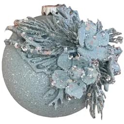 Куля Dashuri прикрашена блиск 100 мм 2 шт. блакитна (100126607)