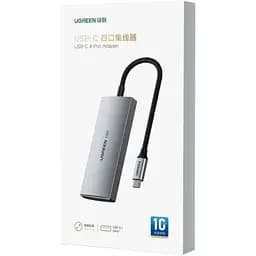 Хаб USB CM480 Grey Type-C 3.2 - 2xType-C 3.2 / 2xUSB 3.2 Ugreen teh0019591 - мініатюра 3