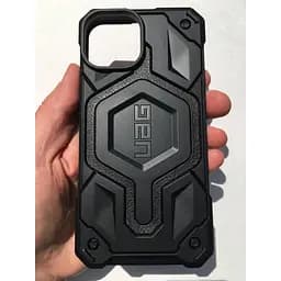 Оригінальний протиударний чохол UAG Monarch MagSafe для iPhone 13 / 14 (6.1") Black Leather (114028114040) - мініатюра 7