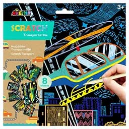 Набір для творчості скретч-арт Avenir Транспорт, 8 аркушів (CH191681)