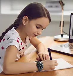 Круглий дитячий смарт годинник F03 з GPS, SIM-карткою, Wi-Fi, кнопкою SOS та функцією прослуховування Чорний  - мініатюра 9