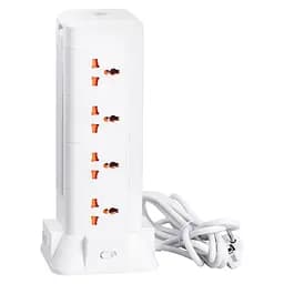 Мережевий фільтр-подовжувач TOWER 12 розеток LED-лампа 3USB + 1PD 2,8 метра Yiwu HP-5-9MF