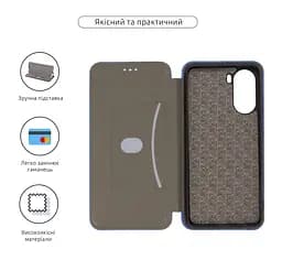 Чехол-книжка для ZTE Blade V40 Design, G-Case, синий, кожаный чехол-книга из экокожи (PU) и TPU, с магнитом, с подставкой и вместительным кардхолдером, противоударный, защита всего корпуса, ArmorStandart (ARM68849) - мініатюра 3