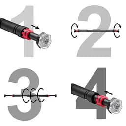 Турнік розсувний 4FIZJO 60-100 см 4FJ0097 (P-5907739310385) - мініатюра 6