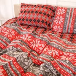 Підковдра MirSon Бязь 17-0658 Jingle 110 x 140 см червоно-сіра (2200009612183) - мініатюра 2