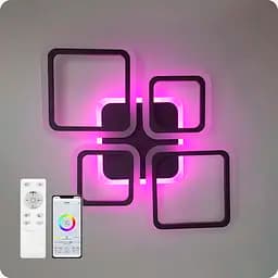 Люстра світлодіодна 517 Xlight RGB з пультом 90Вт Чорний (02033) - мініатюра 5