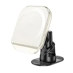 Автотримач Hoco H43 Crystal ring magnetic (center console) White