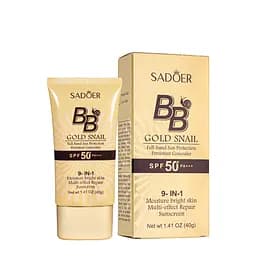 ВВ-крем для обличчя 9 в 1 Sadoer Gold Snail SPF50+ PA+++ з муцином равлика 40 мл