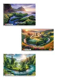 Комплект 3 шт. альбомів для малювання. Альбом Школярик А4 30 арк. 120г/м2 8034 4823088243970