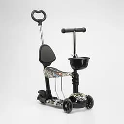 Самокат 5в1 родительская ручка 311-1M Черный (2000989598114)