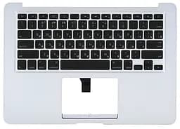 Клавіатура для ноутбука Apple MacBook Air (A1369) 2010+ Black, (Silver TopCase), RU (горизонтальний ентер) - мініатюра 2
