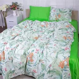 Комплект постільної білизни MirSon Natural Flowers сатин сімейний - мініатюра 4
