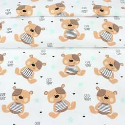 Пелюшки фланелеві Cosas Teddy Bear 100x120 см, бежеві - мініатюра 4