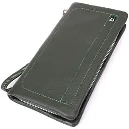 Стильний гаманець для жінок з відділенням під телефон ST Leather 23103 зелений