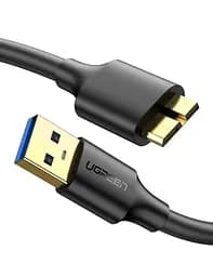 Кабель Ugreen US130 USB 3.0 A Male to Micro USB 3.0 Male Cable 2 м (чорний)(10843)