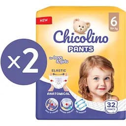 Набор подгузников-трусиков Chicolino Classico 6 (16+ кг), 64 шт. (2 уп. по 32 шт.)