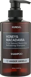 Шампунь відновлюючий "Амбра Ваніль" 500 мл Kundal Honey & Macadamia Nature Shampoo Amber Vanilla