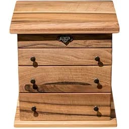 Шкатулка для прикрас EcoWalnut із дерев'яною кришкою та дзеркалом M (EB-11.2)