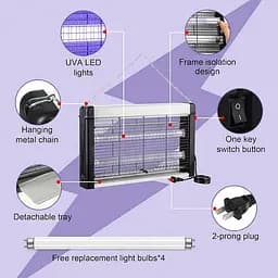 Лампа антимоскітна Led 12W Insect Killer, електроловушка для мух і комарів - мініатюра 5