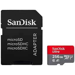 Карта памяти SanDisk microSDXC 256GB UHS-I Ultra A1 + SD Adapter (SDSQUAC-256G-GN6MA) [100887]