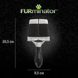 Щітка-пуходерка FURminator для котів і собак, м'яка, 20.5х9.5х1.5 см - мініатюра 6