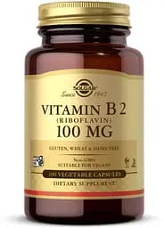 Вітаміни та мінерали Solgar Vitamin B2 100 mg, 100 вегакапсул