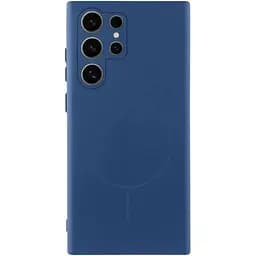 Чохол Lakshmi Silicone Cover Full Camera (AA) with MagFit для Samsung Galaxy S25 Ultra Синій/Navy blue