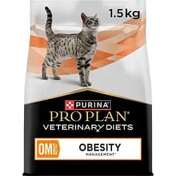 Сухой диетический корм Purina Pro Plan для взрослых кошек для снижения избыточной массы тела VETERINARY DIETS OM Obesity Management St/Ox с курицей 1,5 кг