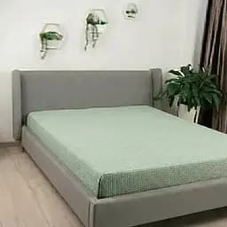 Простирадло Бамбук Світло-зелене м'яке завдовжки 2,00 × 2,30 м для двоспального різання