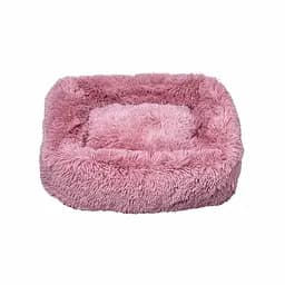 Лежак плюшевий для собак Milord PONCHIK M 62x44x22 см (рожевий)