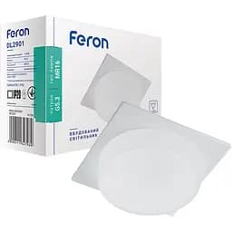 Светильник точечный Feron DL2901 MR16 квадрат белый матовый (41134)
