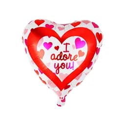 Куля повітряна фольгована (45 см) Серце дизайн 1