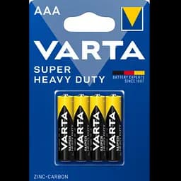 Батарейка Varta Super Heavy Duty AAA Zinc-Carbon Bli 4 шт. (02003101414)