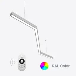 Керований світлодіодний світильник X-LED 80ВТ Зигзаг ral (1450*555*43) LSNZ-80dc