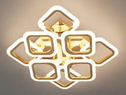 Світлодіодна люстра смарт світильник з пультом dimmer, 80W, хром - мініатюра 2