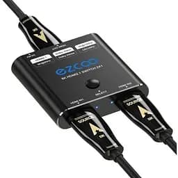 HDMI-перемикач 8K60 Гц 2 входи 1 вихід, 4K120 Гц 2X1 з кнопковим перемикачем, підтримує 48 Гбіт/с, CEC, ARC