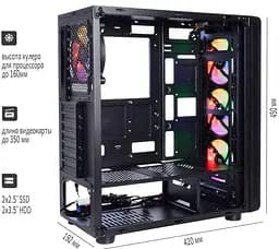 Корпус QUBE STORM Black (STORM_F5NU3) Без БП Б/в - мініатюра 8
