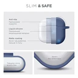 Силіконовий чохол для навушників Apple AirPods 4, Hang Case, фіолетовий, ультратонкий захисний кейс товщиною 2 мм, захист від подряпин, пилу та ударів, компактний, з карабіном для кріплення, ArmorStandart (ARM81282) - мініатюра 3