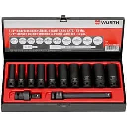 Набор головок торцевых Wurth ударных удлиненных 1/2IN-SET-LONG-12 12 шт. (0714900200)