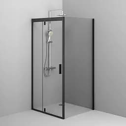 Душова кабіна Am.Pm Gem Square Pivot 90x90 см без піддону black W90UG-404-090BT, Чорний, прозорий, чорний - мініатюра 3