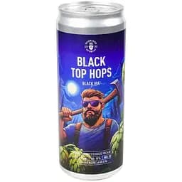 Пиво Beermaster Brewery Black Top Hops Black IPA темне нефільтроване 6% 0.33 л з/б