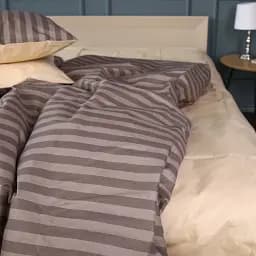 Комплект постільної білизни MirSon Ranforce Elite Elegant Stripes 2x143x210 см бежевий/шоколадний (2200011018669) - мініатюра 4