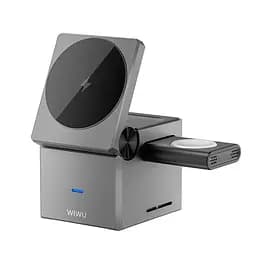 Бездротовий зарядний пристрій WiWU Wi-W030 Small Aquare 3 in 1 Wireless Charger Wi-W030 Сірий