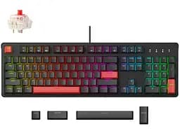 Клавіатура Lemokey X3 Keychron Red EN/UKR RGB Black (X3-H1-UA)